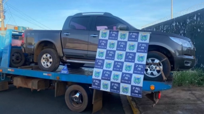 PM de Costa Rica recupera caminhonete fruto de roubo a mão armada em Goiás
