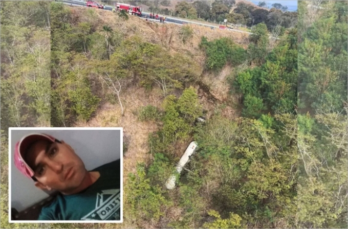 Motorista de Cassilândia morre em capotamento de caminhão com gás