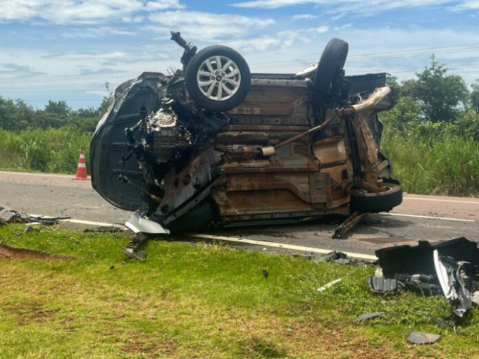 Acidente envolvendo 3 veículos deixa feridos na BR-163 em São Gabriel do Oeste