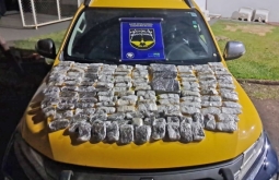 Droga avaliada em R$ 1,148 milhão foi apreendida pela Polícia Militar Rodoviária de Chapadão do 