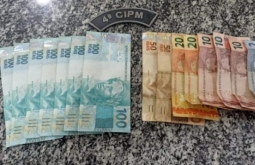 Costa Rica: Homem é preso pela PM com R$ 100 em notas falsas.