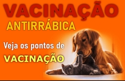 ATENÇÃO: Leve seu animal de estimação para vacinar, veja os pontos de Vacinação.