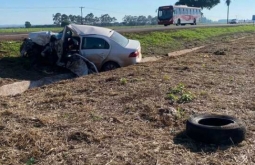 Motorista é socorrido em estado grave após dormir ao volante e causar acidente na BR-262