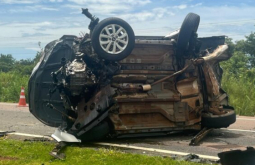 Acidente envolvendo 3 veículos deixa feridos na BR-163 em São Gabriel do Oeste