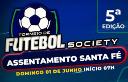Torneio de futebol society no assentamento Santa Fé
