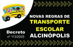 Prefeitura de Alcinópolis publica regras para transporte escolar no município