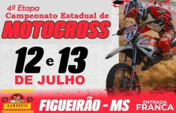 Figueirão sedia 4ª Etapa do Campeonato Estadual de Motocross neste fim de