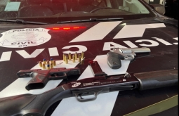 Durante operação polícia civil de Mineiros apreende armas e munições