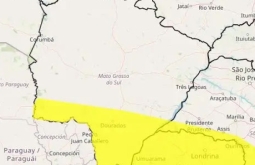 Chuvas podem chegar a 50 milímetros em 39 cidades de MS, alerta meteorologia
