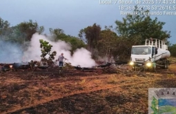 Prefeitura de Figueirão controla incêndio novamente na região da Furna do Macaco
