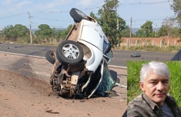 Colisão frontal na BR-163 em Coxim deixa motorista morto e preso às ferragens