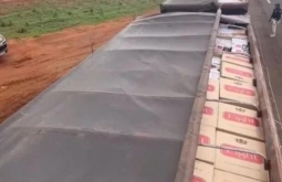 Motorista é preso contrabandeado 350 mil maços de cigarros em caminhão em Paranaíba