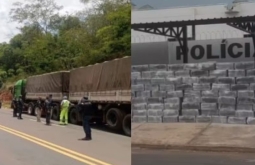Polícia apreende mais de 5,6 toneladas de maconha em caminhão bitrem na BR-158, em Paranaíba