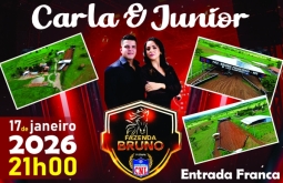 Show com Carla & Junior vai animar programação do CNL, na Fazenda Bruno