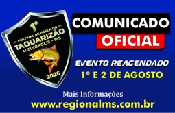 Festival de Pesca do Taquarizão é reagendado para agosto em Alcinópolis