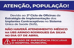 Atendimento médico está suspenso temporariamente na UBS de Figueirão nesta terça-feira (07)