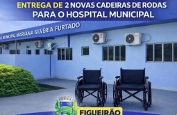 Prefeitura de Figueirão entrega cadeiras de rodas e reforça atendimento no hospital municipal