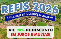 Alcinópolis lança REFIS 2026 com descontos de até 90% em juros e multas