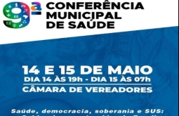 Conferência Municipal de Saúde será realizada nos dias 14 e 15 de maio em Alcinópolis