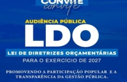 Audiência pública sobre a LDO 2027 convida população a participar do planejamento de Alcinópoli
