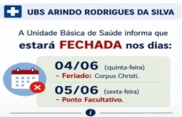 UBS de Figueirão não terá atendimento nos dias 4 e 5 de junho