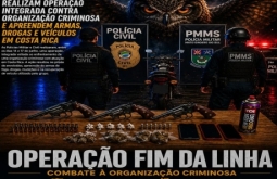 Forças de segurança realizam operação integrada contra organização criminosa e apreendem armas