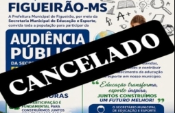 Prefeitura de Figueirão cancela Audiência Pública da Educação e Esporte pre