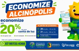Moradores de Alcinópolis poderão economizar até 20% na conta de energia elétrica