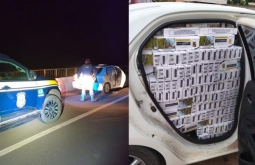 Homem abandona carro com 5 mil maços de cigarro e pula de ponte no Rio Para
